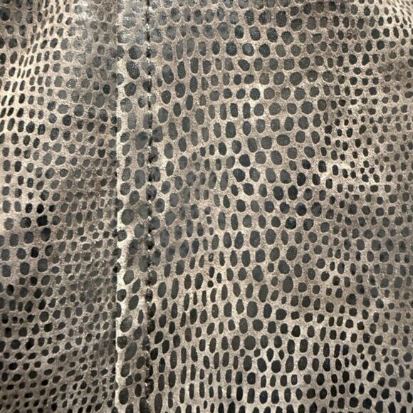 Alfani Women's Leather Jacket Brown Snake Textured Lined Medium M Petite MP - Picture 11 of 11